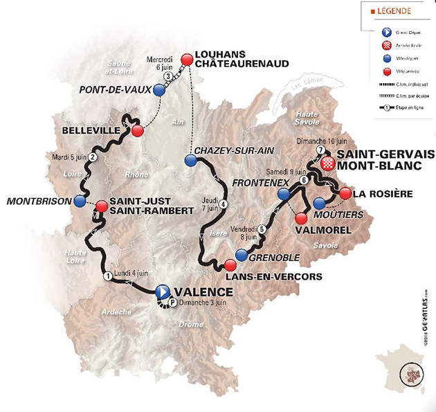 2018 Dauphine map